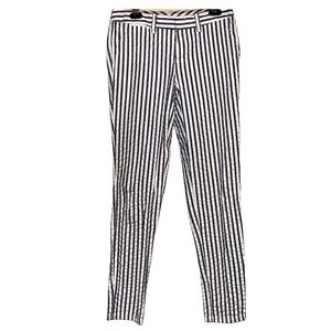 Tommy Hilfiger straight leg, seersucker pants gray and white stripes NWOT
